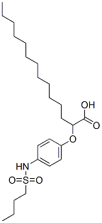 CAS#: 63573-57-9， 2-[4-[(Butylsulphonyl)Amino]Phenoxy]Tetradecanoic Acid