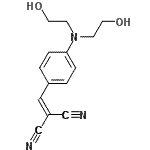 结构式 CAS# 63619-34-1, {4-[二(2-羟基乙基)氨基]亚苄基}丙二腈