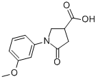 结构式 CAS# 63674-47-5, 1-(3-甲氧基-苯基)-5-氧代-吡咯烷-3-羧酸