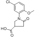 结构式 CAS# 63675-21-8, 1-(5-氯-2-甲氧基苯基)-5-氧代-3-吡咯烷羧酸