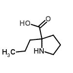 structure of CAS# 637020-45-2, 2-propylpyrrolidine-2-carboxylic acid;2-propylproline