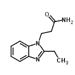structure of CAS# 637322-34-0, 3-(2-Ethyl-1H-benzimidazol-1-yl)propanamide;3-(2-ethyl-1H-benzimidazol-1-yl)propanamide;3-(2-ethyl-1H-benzo[d]imidazol-1-yl)propanamide;3-(2-ethylbenzimidazolyl)propanamide