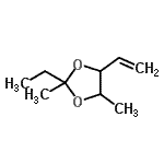 CAS 登录号：63759-56-8， 2-乙基-2,4-二甲基-5-乙烯基-1,3-二氧戊环