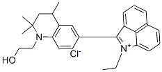 CAS 登录号：63817-45-8， 1-乙基-2-(1,2,3,4-四氢-1-(2-羟基乙基)-2,2,4-三甲基-6-喹啉基)苯并(cd)吲哚鎓氯化物