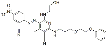CAS#: 63833-78-3， 5-[(2-Cyano-4-Nitrophenyl)Azo]-6-[(2-Hydroxyethyl)Amino]-4-Methyl-2-[[3-(2-Phenoxyethoxy)Propyl]Amino]Nicotinonitrile