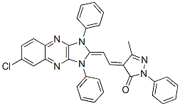 CAS#: 63834-90-2， 4-[(6-Chloro-1,3-Dihydro-1,3-Diphenyl-2H-Imidazo[4,5-b]Quinoxalin-2-Ylidene)Ethylidene]-2,4-Dihydro-5-Methyl-2-Phenyl-3H-Pyrazol-3-One