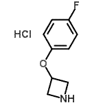 structure of CAS# 63843-78-7, 3-(4-Fluorophenoxy)Azetidine Hydrochloride (1:1);3-(4-Fluorophenoxy)azetidine hydrochloride;MFCD05664839