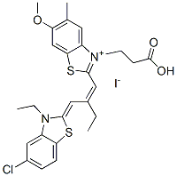 CAS#: 63870-54-2， 3-(2-Carboxyethyl)-2-[2-[(5-Chloro-3-Ethyl-3H-Benzothiazol-2-idene)Methyl]But-1-Enyl]-6-Methoxy-5-Methylbenzothiazolium Iodide