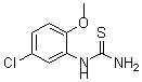 structure of CAS# 63980-69-8, N-(5-Chloro-2-Methoxyphenyl)-Thiourea;(5-Chloro-2-Methoxy-Phenyl)Thiourea;Thiourea, (5-Chloro-2-Methoxyphenyl)-;Zinc00102364