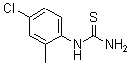 structure of CAS# 63980-71-2, N-(4-Chloro-2-Methylphenyl)-Thiourea;(4-Chloro-2-Methyl-Phenyl)Thiourea;3-12-00-01917 (Beilstein Handbook Reference);Brn 2719173