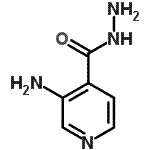 structure of CAS# 64189-08-8, 3-Aminoisonicotinohydrazide;3-Amino-4-pyridinecarboxylicacidhydrazide;3-Amino-isonicotinic acid hydrazide;3-Aminois<wbr>onicotini<wbr>c acid hy<wbr>drazide, <wbr>3-Aminois<wbr>onicotino<wbr>hydrazide
