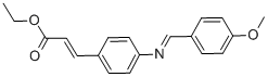 structure of CAS# 6421-30-3, 4-[(4-Methoxybenzylidene)Amino]Cinnamic Acid Ethyl Ester;Ethyl (E)-3-[4-[(4-Methoxyphenyl)Methylideneamino]Phenyl]Prop-2-Enoate;Ethyl (E)-3-[4-[(4-Methoxyphenyl)Methyleneamino]Phenyl]Prop-2-Enoate;Ethyl 3-[4-[(4-Methoxyphenyl)Methyleneamino]Phenyl]Prop-2-Enoate