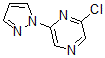 结构式 CAS# 642459-09-4, 2-氯-6-(1H-吡唑-1-基)-吡嗪