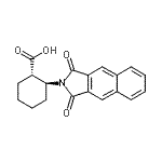 结构式 CAS# 642995-16-2, (1S,2S)-2-(1,3-二氧代-1,3-二氢-2H-苯并[f]异吲哚-2-基)环己烷羧酸
