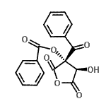 structure of CAS# 64339-95-3, [(3S,4R)-3-benzoyl-4-hydroxy-2,5-dioxo-tetrahydrofuran-3-yl] benzoate;Dibenzoyl-L-tartaric anhydride