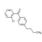 structure of CAS# 64357-55-7, (4-Butylphenyl)(2-chlorophenyl)methanone;4-n-Butyl-2'-chlorobenzophenone