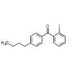 structure of CAS# 64358-27-6, (4-Butylphenyl)(2-iodophenyl)methanone;4-n-Butyl-2'-iodobenzophenone