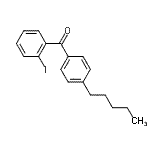 structure of CAS# 64358-28-7, (2-Iodophenyl)(4-pentylphenyl)methanone;2-Iodo-4'-n-pentylbenzophenone