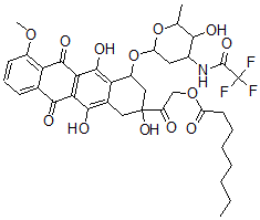 CAS#: 64376-45-0， Trifluoroacetyladriamycin-14-Octanoate