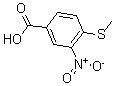 structure of CAS# 64399-24-2, 4-(Methylthio)-3-Nitro-Benzoic Acid