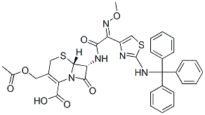 CAS#: 64485-92-3， [6R-[6alpha,7beta(Z)]]-3-(Acetoxymethyl)-7-[(Methoxyimino)[2-(Tritylamino)Thiazol-4-Yl]Acetamido]-8-Oxo-5-Thia-1-Azabicyclo[4.2.0]Oct-2-Ene-2-Carboxylic Acid