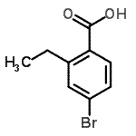 structure of CAS# 644984-78-1, 4-Bromo-2-ethylbenzoic acid;4-Bromo-2-ethylbenzoic acid