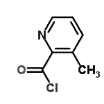 structure of CAS# 64588-88-1, 3-Methyl-2-pyridinecarbonyl chloride;3-methylpicolinoyl chloride
