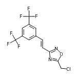CAS#: 646989-58-4， 3-{(E)-2-[3,5-Bis(trifluoromethyl)phenyl]vinyl}-5-(chloromethyl)-1,2,4-oxadiazole
