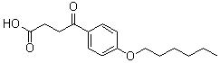 结构式 CAS# 64779-14-2, 4-(己氧基)-gamma-氧代-苯丁酸