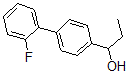 structure of CAS# 64820-95-7, alpha-Ethyl-2'-Fluoro-[1,1'-Biphenyl]-4-Methanol;1-(2'-FLUORO[1,1'-BIPHENYL]-4-YL)PROPAN-1-OL