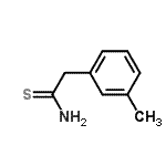 structure of CAS# 6487-91-8, 2-(3-Methylphenyl)Ethanethioamide;MFCD09757580