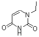 structure of CAS# 6490-42-2, 1-Ethylpyrimidine-2,4-Dione;1-Ethylpyrimidine-2,4-Quinone;Zinc00399538