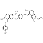 CAS#: 64986-29-4， 1-{2-[4-({1-[2-(4-Hydroxyphenyl)ethyl]-6-methoxy-2-methyl-1,2,3,4-tetrahydro-7-isoquinolinyl}oxy)phenyl]ethyl}-6-methoxy-2-methyl-1,2,3,4-tetrahydro-7-isoquinolinol