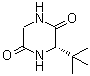 结构式 CAS# 65050-07-9, (S)-3-叔丁基-2,5-哌嗪二酮