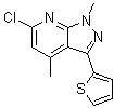 CAS#: 650592-18-0， 6-Chloro-1,4-dimethyl-3-(2-thienyl)-1H-pyrazolo[3,4-b]pyridine
