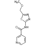 CAS#: 650593-92-3， N-[5-(Methoxymethyl)-1,3,4-thiadiazol-2-yl]nicotinamide