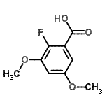 结构式 CAS# 651734-59-7, 2-氟-3,5-二甲氧基-苯甲酸