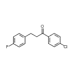 structure of CAS# 654673-24-2, 1-(4-Chlorophenyl)-3-(4-fluorophenyl)-1-propanone;4'-chloro-3-(4-fluorophenyl)propiophenone