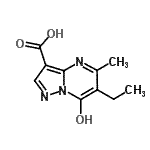 structure of CAS# 656818-38-1, 6-Ethyl-7-hydroxy-5-methylpyrazolo[1,5-a]pyrimidine-3-carboxylic acid;6-ethyl-7<wbr>-hydroxy-<wbr>5-methylp<wbr>yrazolo[1<wbr>,5-a]pyri<wbr>midine-3-<wbr>carboxyli<wbr>c acid;6-Ethyl-7<wbr>-hydroxy-<wbr>5-methyl-<wbr>pyrazolo[<wbr>1,5-a]pyr<wbr>imidine-3<wbr>-carboxyl<wbr>ic acid;6-Ethyl-7<wbr>-hydroxy-<wbr>5-methyl-<wbr>pyrazolo[<wbr>1,5-a]-py<wbr>rimidine-<wbr>3-carboxy<wbr>lic acid