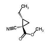 CAS#: 65862-05-7， Methyl (1R,2R)-1-cyano-2-ethylcyclopropanecarboxylate