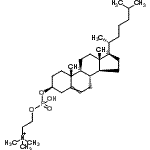 structure of CAS# 65956-64-1, 2-({[(3beta)-Cholest-5-en-3-yloxy](hydroxy)phosphoryl}oxy)-N,N,N-trimethylethanaminium;2-(trimet<wbr>hylammoni<wbr>o)ethyl c<wbr>holest-5-<wbr>en-3β-yl <wbr>hydrogen <wbr>phosphate