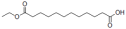 structure of CAS# 66003-63-2, Dodecanedioic acid monoethyl ester;Ethyl Hydrogen Dodecanedioate Dodecanedioic Acid Monoethyl Ester;Monoethyl 1,10-Decanedicarboxylate;DODECANEDIOIC ACID MONOETHYL ESTER