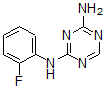structure of CAS# 66088-45-7, N2-(2-Fluorophenyl)-1,3,5-Triazine-2,4-Diamine;2-Amino-4-(2-Fluorophenylamino)-1,3,5-Triazine 97%;2-Amino-4-(2-Fluorophenylamino)-1,3,5-Triazine97%;2-AMINO-6-(2-FLUOROPHENYL)AMINO-1,3,5-TRIAZINE