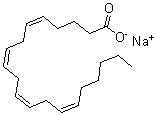 结构式 CAS# 6610-25-9, (5Z,8Z,11Z,14Z)-5,8,11,14-二十碳四烯酸钠盐 (1:1)