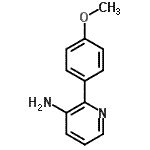 结构式 CAS# 663918-44-3, 2-(4-甲氧基苯基)-3-吡啶胺