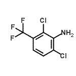结构式 CAS# 6656-72-0, 2,6-二氯-3-(三氟甲基)苯胺