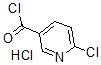 structure of CAS# 66608-11-5, 6-Chloro-3-Pyridinecarbonylchloride Hydrochloride (1:1)