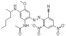 CAS#: 66671-91-8， N-[2-[(2-Cyano-4,6-Dinitrophenyl)Azo]-4-Methoxy-5-[(1-Methylpentyl)Amino]Phenyl]-Acetamide