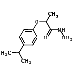 structure of CAS# 667412-84-2, 2-(4-Isopropylphenoxy)propanehydrazide;2-(4-Isopropylphenoxy)propanohydrazide;2-[4-(methylethyl)phenoxy]propanohydrazide;2-[4-(propan-2-yl)phenoxy]propanehydrazide
