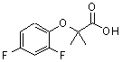 结构式 CAS# 667413-00-5, 2-(2,4-二氟苯氧基)-2-甲基丙酸
